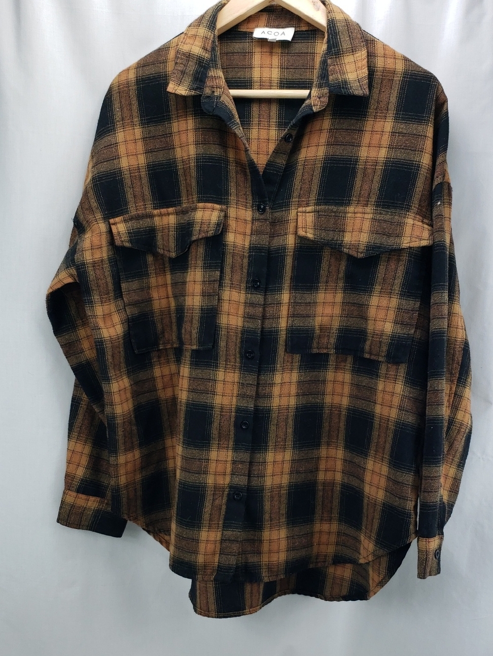 ACOA Plaid Flannel Size S